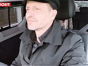 LETSDOEIT - ultra-kinky Czech entices and smashes Uber Driver